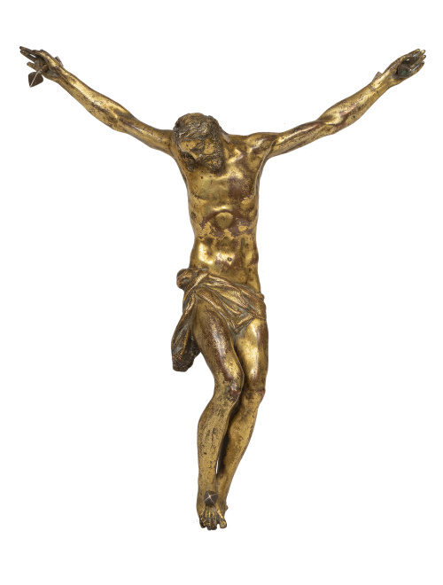 Cristo expirante.De bronce dorado a la cera perdida.Sig