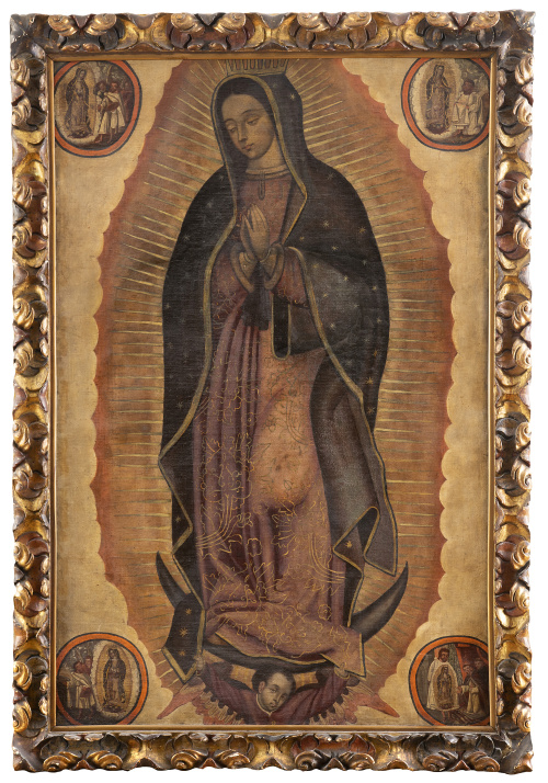 ESCUELA MEXICANA, SIGLO XVIIIVirgen de Guadalupe con las 