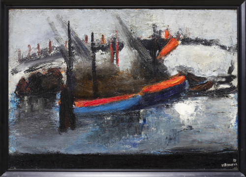 JOSÉ VILLANUEVA (Lérida, 1941 - 2018)Puerto de Göteburg, 