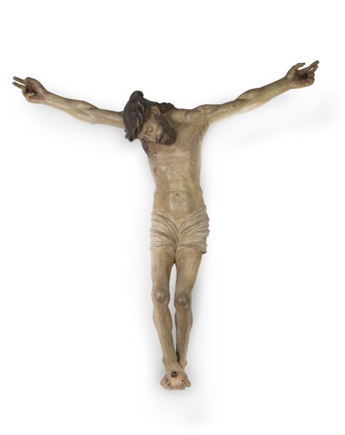 Cristo crucificado.Madera tallada y policromada.Círculo