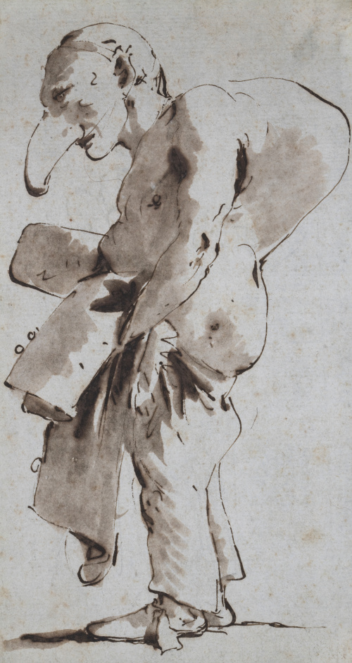 GIOVANNI BATTISTA TIEPOLO (1696-1770)Caricatura de un cab