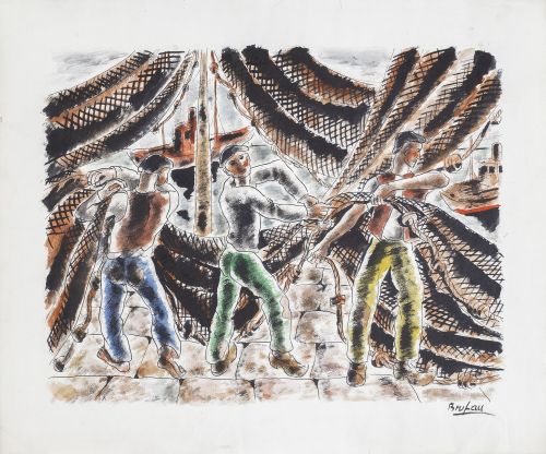 FERNANDO ALONSO BRUFAU (1912 - 1978)Pescadores gallegos