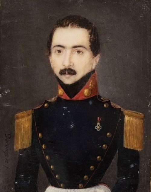 DOMINGUEZ (Escuela española, S. XIX)Retrato de capitán ar