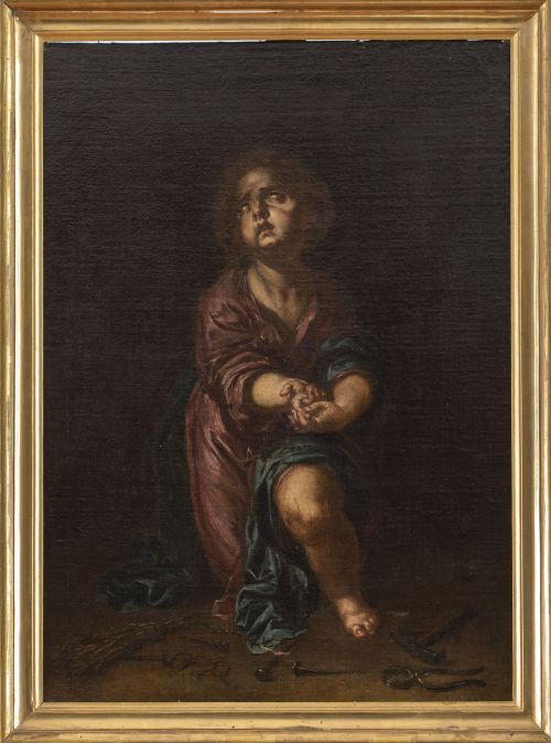 JOSÉ RISUEÑO (Granada, 1665-1732)El Niño de la Espina sob
