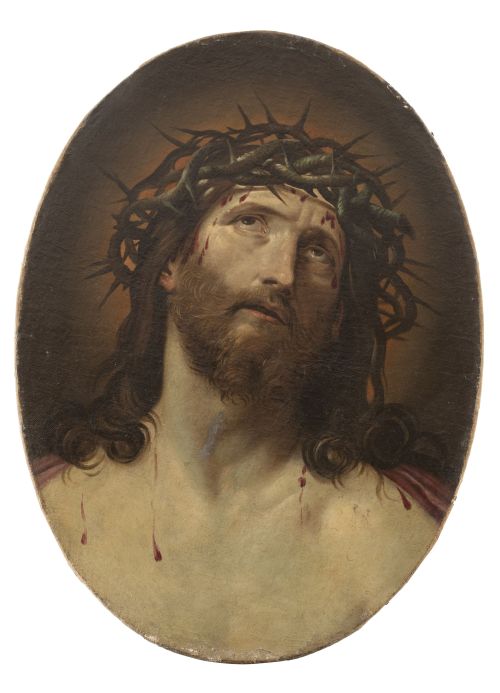 SEGUIDOR DE GUIDO RENI, SIGLO XVIIICabeza de Cristo coron