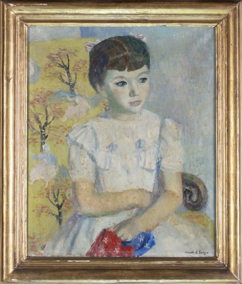 JOSÉ MARÍA MALLOL SUAZO (Barcelona, 1910 - 1986)Niña con 