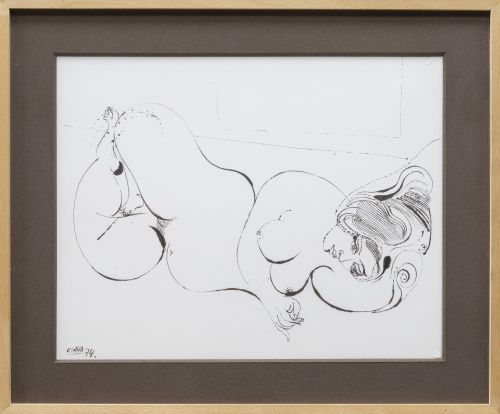 JAVIER CLAVO (Madrid, 1918 - 1994)Desnudo femenino, 1974