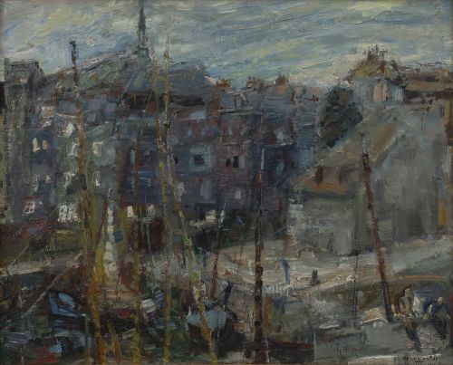 JULIÁN GRAU SANTOS (Canfranc, Huesca, 1937)Vista de puerto