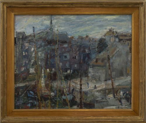 JULIÁN GRAU SANTOS (Canfranc, Huesca, 1937)Vista de puerto