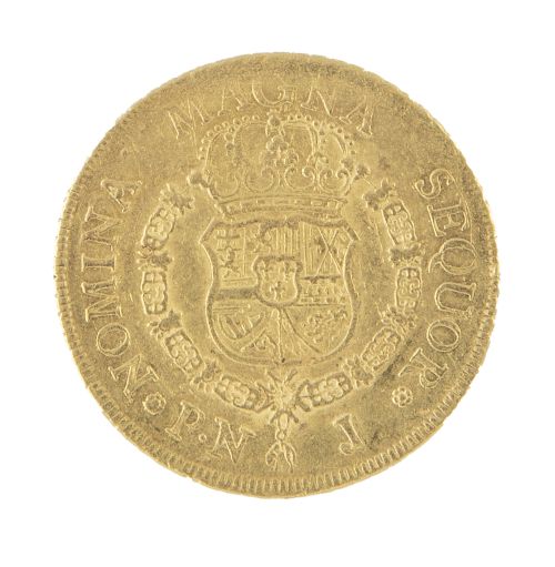  Moneda de 8 escudos de Carlos III en oro. 1761. PN. J