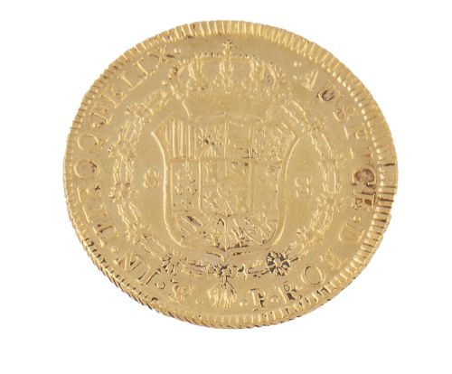  Moneda de 8 escudos de Carlos III en oro. 1786. Bolivia. PR