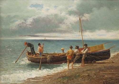 MANUEL MUÑOZ CASAS (n. ca. 1859-?)Pescadores