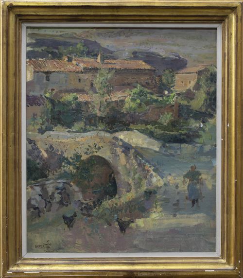 JULIÁN GRAU SANTOS (Canfranc, Huesca, 1937)Vista de puebl