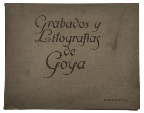 Libro con las litografías de Goya  de Miguel Velasco y Agui