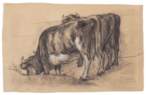 NICANOR PIÑOLE (Gijón 1878 - 1978)Vacas