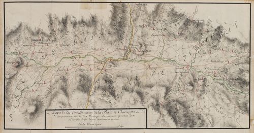 ESCUELA ESPAÑOLA, H. 1820Mapa manuscrito de la Frontera H