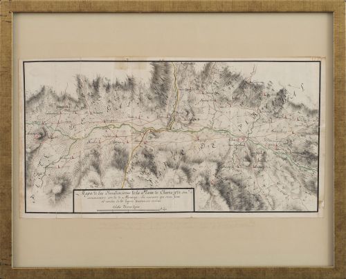 ESCUELA ESPAÑOLA, H. 1820Mapa manuscrito de la Frontera H