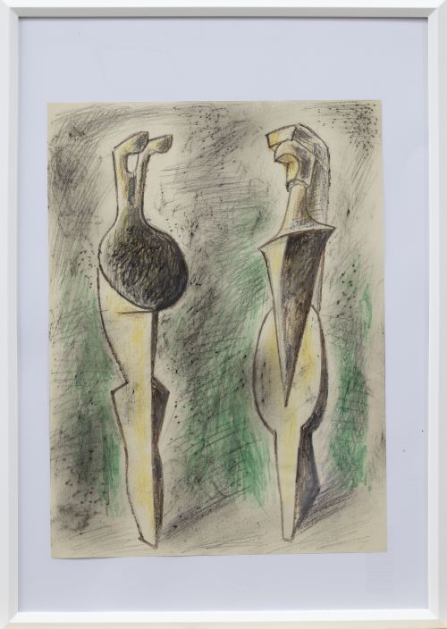 ÁNGEL FERRANT (Madrid, 1890 - 1961) Dos figuras