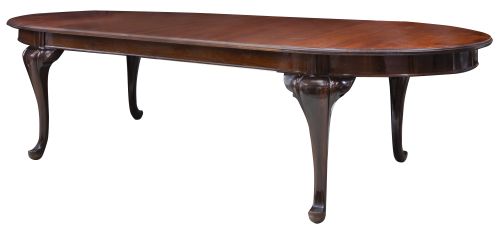 Mesa de comedor de madera de caoba de estilo Chippendale.